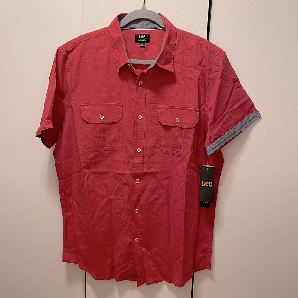 NWT Lee Short Sleeve Shirt Mens Large